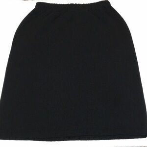 Vintage Krinkle Spun Black Knit Pencil Skirt Size 8